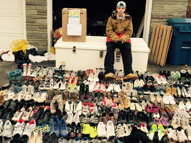 Teen collects old shoes to aid world’s poor
